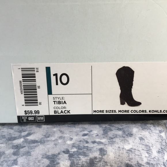 SO Tibia Black 17” Faux Suede Pointed Toe Fashion Slouch Boots WMS 10M🌟NIB🌟 - Picture 14 of 14